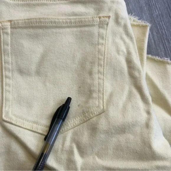 Etica‎ Micki crop flare denim jeans mellow yellow size 26 - Picture 13 of 13